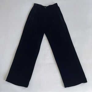 INC International Concepts Petite Velvet Trousers | Black | Size 4P | EUC